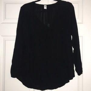 Black long sleeved tunic